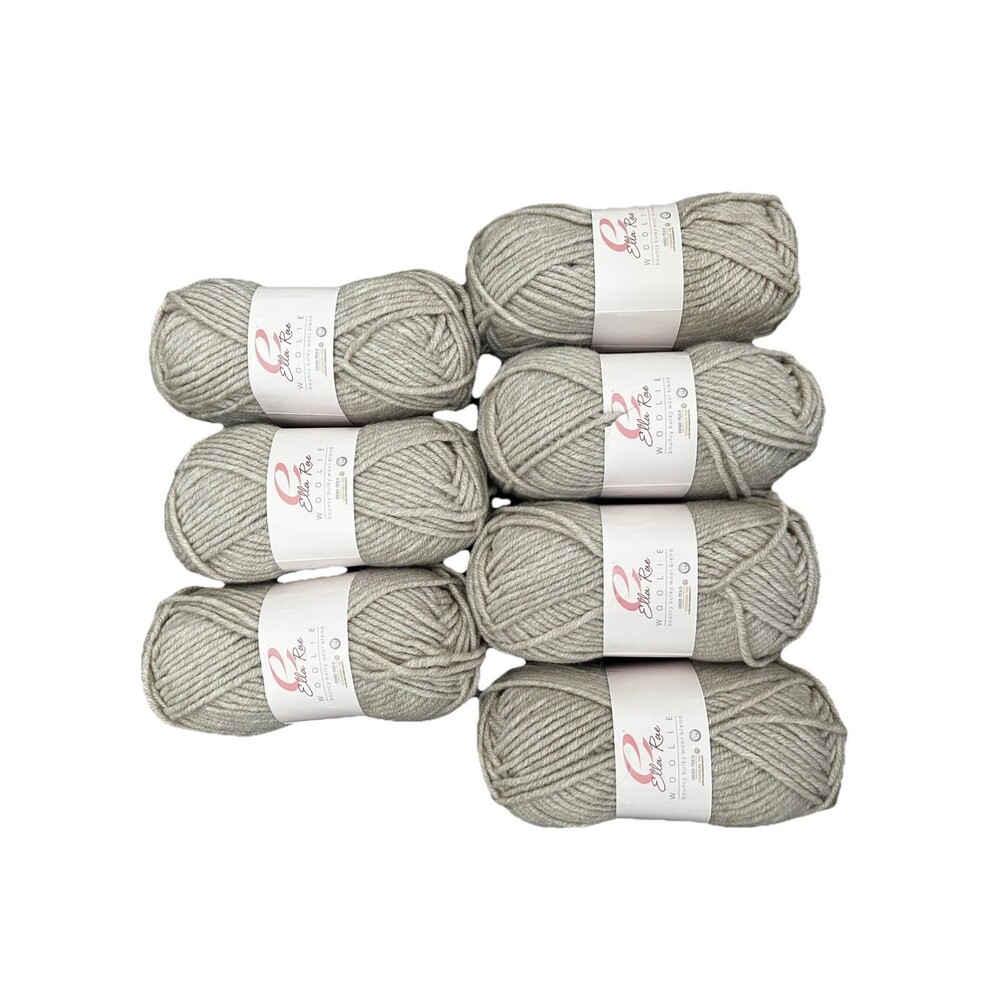 Ella Rae Almond Woolie Blend Lot Yarn Wool 25% Acrylic 75% Worsted Weight 700g
